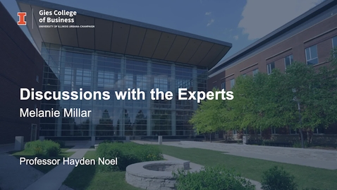 Thumbnail for Discussions with the Experts Melanie Millar