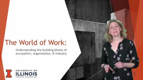 Thumbnail for The World of Work: Understanding the building blocks of occupation, organization, and industry