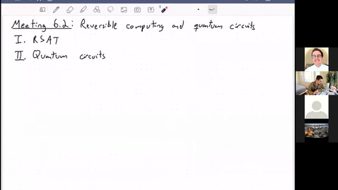 Thumbnail for Meeting 6.2: More on reversible circuits, and quantum circuits