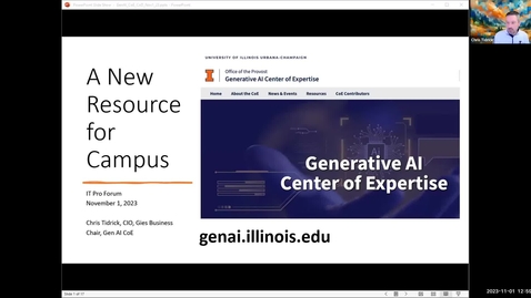 Thumbnail for entry genAI Center of Expertise