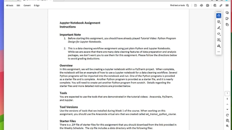 Thumbnail for Tutorial: Jupyter Notebook Assignment Part 1