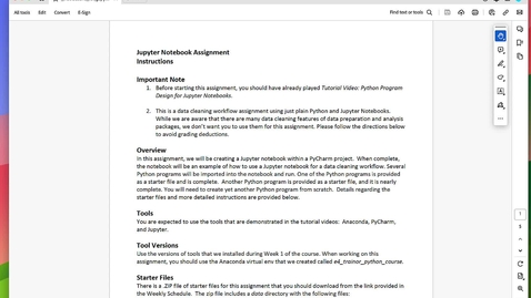 Thumbnail for entry Tutorial: Jupyter Notebook Assignment Part 1