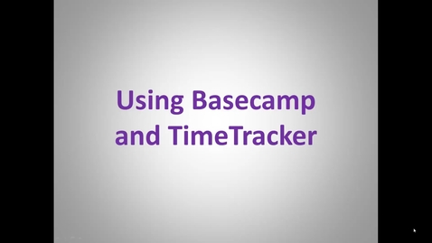 Thumbnail for Clip of Basecamp and Timetracker