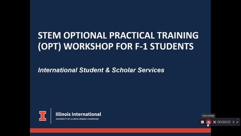 Thumbnail for STEM OPT Extension Workshop