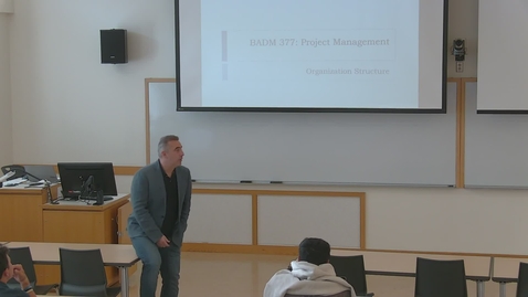 Thumbnail for Project Management (BADM 377 A) Fall 2023
