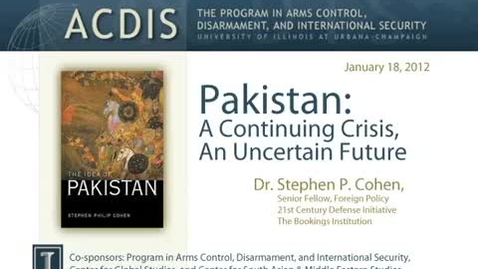 Thumbnail for Pakistan: A Continuing Crisis, An Uncertain Future
