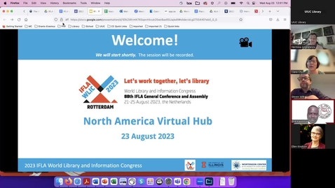 Thumbnail for entry IFLA WLIC 2023 North America Virtual Hub - Session 3: Internationalizing the LIS Curriculum