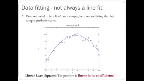 Thumbnail for Linear Least Squares - 6: Quadratic
