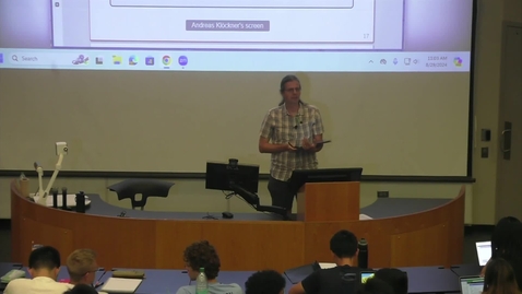 Thumbnail for Lecture 2 (August 29, via lecture capture)