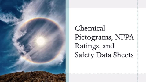 Thumbnail for entry Chemical Pictograms, NFPA Ratings, and Safety Data Sheets