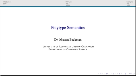 Thumbnail for Polytype Semantics