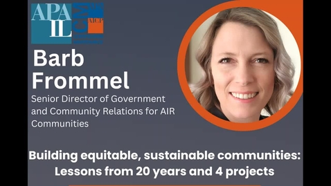 Thumbnail for entry 04-21-23 Barb Frommell: Building equitable, sustainable communities