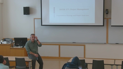 Thumbnail for Project Management (BADM 377 A) Fall 2023