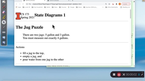 Thumbnail for CS 173 (Spring 2021)  State Diagrams 1