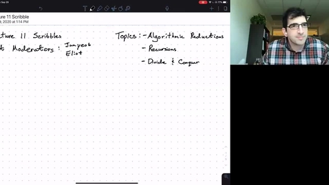 Thumbnail for entry ECE/CS 374 AL1/BL1 - Lecture 10 - Recursion, Merge sort