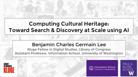 Thumbnail for Computing Cultural Heritage: Toward Search &amp; Discovery at Scale using AI