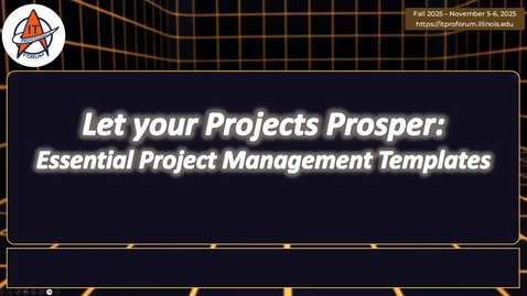Thumbnail for Let your Projects Prosper: Essential Project Management Templates