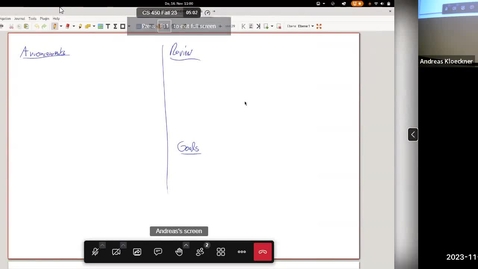 Thumbnail for Lecture 26 (November 16, via Zoom)
