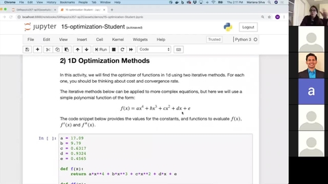 Thumbnail for entry IPython notebook for 1D optimization