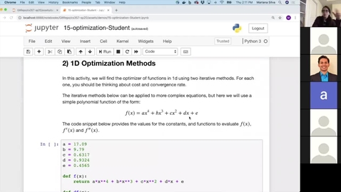 Thumbnail for IPython notebook for 1D optimization