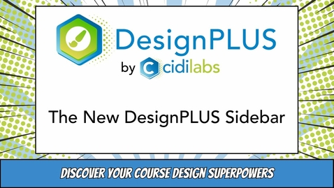 Thumbnail for entry Introducing the New DesignPLUS Sidebar