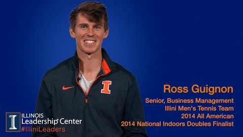 Thumbnail for entry Illinois Leadership Center's #IlliniLeaders Series - Ross Guignon