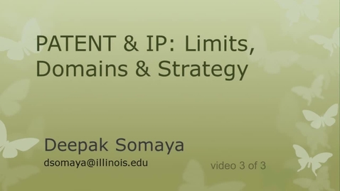 Thumbnail for Patent and IP Strategy - A (video 3 of 3)