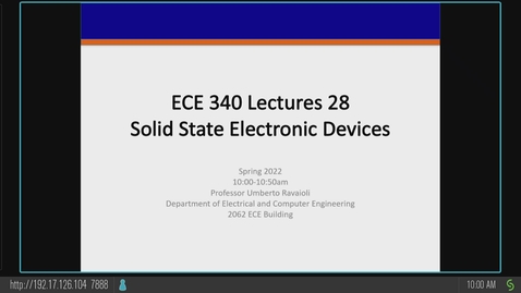 Thumbnail for ECE 340 A Spring 2022 Lecture 28
