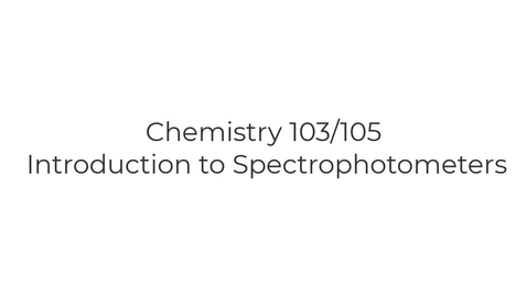 Thumbnail for Introduction to the Spectrophotometer 200