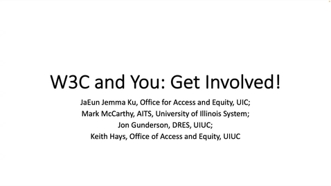 Thumbnail for W3C and You: Get Involved!