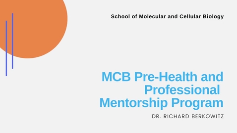 Thumbnail for MCB Pre-Health and Professional Mentorship Program