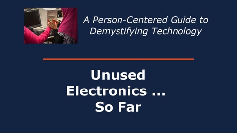 Thumbnail for entry Unused Electronics From Our Toolkit ... So Far