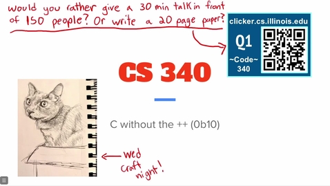 Thumbnail for CS 340 Introduction to Computer Systems Spring 2026