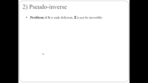 Thumbnail for entry SVD - Pseudo-Inverse