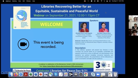 Thumbnail for entry Libraries Recovering Better for an Equitable, Sustainable and Peaceful World