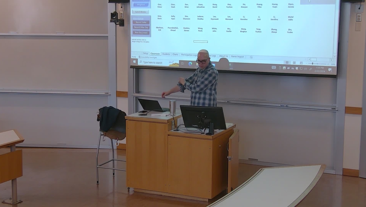 Classroom recording with 2 streams
