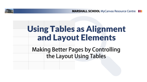 Thumbnail for Using Tables for Page Layout