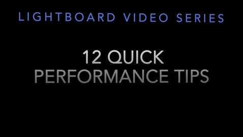 Thumbnail for Lightboard Performance Tips - Quiz