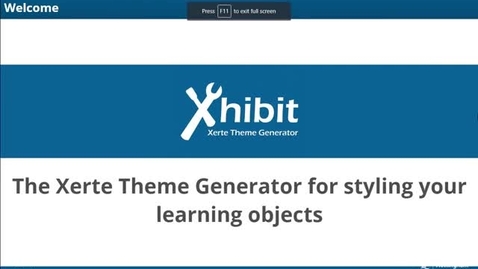 Thumbnail for Xhibit App: Theme Generator for Xerte