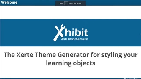 Thumbnail for entry Xhibit App: Theme Generator for Xerte