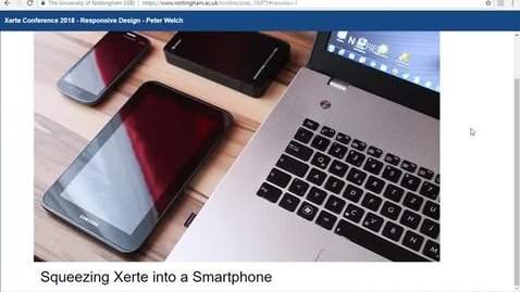 Thumbnail for Squeezing Xerte into a smartphone
