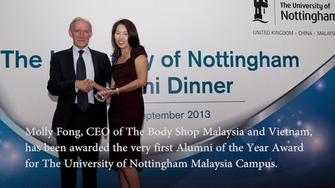 Thumbnail for entry Alumni of the Year 2013 - The University of Nottingham Malaysia Campus