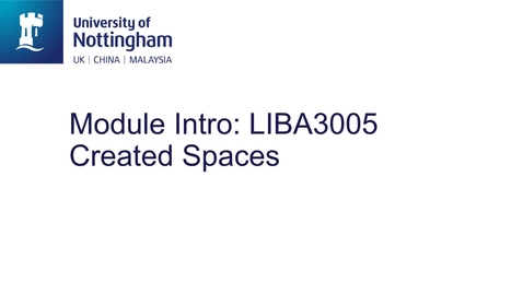 Thumbnail for LIBA3005 Created Spaces