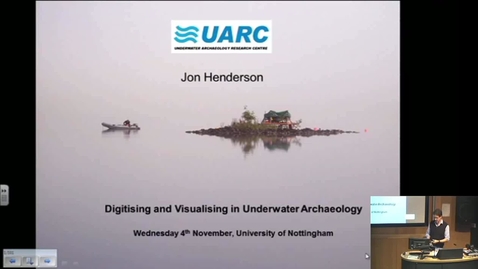 Thumbnail for entry Jon Henderson (Humanities) – underwater archaeology, e-learning community November 2015