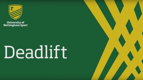 Thumbnail for Lifting instruction video - deadlift