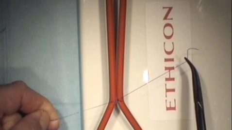Thumbnail for Performing a square knot under tension