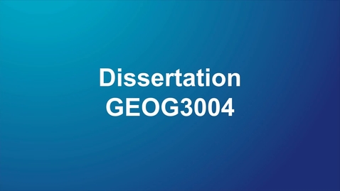 Thumbnail for GEOG3004 Dissertation
