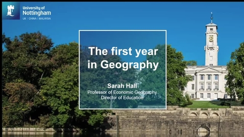 Thumbnail for Geography 1st year programme