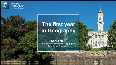 Thumbnail for entry Geography 1st year programme