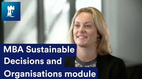 Thumbnail for MBA Sustainable Decisions and Organisations module